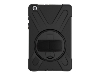 eSTUFF Defender Case - Baksidesskydd för surfplatta - silikon, polykarbonat - svart - 8 - för Samsung Galaxy Tab A (2019) (8 tum)