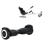 Paket Hoverboard Standard Go Kart 6.5 tums, Jetson Prism Black, Standard Räckvidd och Vit Hoverkart, Smart Balance