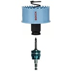 Bosch Professional Hole Saw Sheet Metal (Ø 51 mm) + 1x Power Change Plus Adapter (Socket 3/8" Hexagonal Shank, Incl. HSS-Co Drill Bit 7.15 x 65 mm)