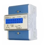 KWH-måler 3-fase LCD 10(80)A, 4 moduler, S0 grensesnitt, TCIDL1