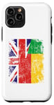 Coque pour iPhone 11 Pro Demi drapeaux britanniques béninois | Bénin UK vieilli vintage