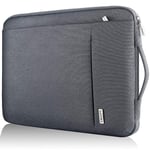 Landici 360 Protective Laptop Carrying Case Sleeve 13 13.3 Inch,Slim Computer Bag Cover Compatible with MacBook Air M1 2020,MacBook Pro 13/14 2021,13.5" Surface Laptop 3/4,Chromebook with Pocket-Grey