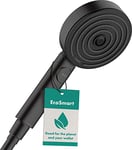 Hansgrohe Hand Shower Water-Saving Pulsify Select S, Shower Head (EcoSmart) 105 mm with 3 Sprays (Activation) Incl. PowderRain, Matt Black, 24101670