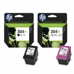 Original HP 304XL Black & Colour High Capacity Ink Cartridge For DeskJet 3760