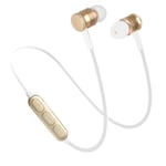 Universal Bluetooth Stereo Headset Sports Wireless Earbuds Gold