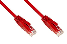 LINK Câble réseau Catégorie, 6 A, Non blindé UTP AWG24, Couleur Rouge halogène, 7,5 m