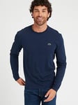 Lacoste Long Sleeve Jersey T-Shirt - Dark Blue, Dark Blue, Size 2Xl, Men