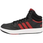 adidas Homme Hoops 3.0 Mid Classic Vintage Shoes, Core Black/Better Scarlet/Cloud White, 40 2/3