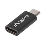 LANBERG Adaptateur AD-UC-UM-02 Micro USB Femelle vers USB Type C mâle Couleur Noire