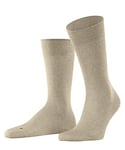 FALKE Men's Sensitive Malaga Socks, Cotton, Beige (Pebble Melange 4044), 8.5-11 (1 Pair)