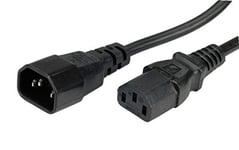 ROLINE Câble de raccordement d'appareils, IEC 320 C14 - C13, Noir, 1 m