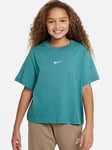 Nike Older Girls Sportswear Essentials Boxy T-Shirt - Green , Green, Size Xs=7-8 Years