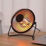 Portable Heater Mini Electric Heater Silent Fan Desktop Suitable for Home Office, Saving Electricity And Energy,Black,6in