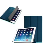 Etui Apple iPad Air 2 (iPad 6) (Wifi/4G/LTE) Smartcover pliable bleu Cuir Style avec stand - Housse coque de protection nouvel Apple iPad Air 6 bleue -  accessoires tablette pochette XEPTIO : Exceptional Smart case !