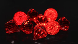 Unbranded Plast diamanter, konfetti dekoration 12mm rött
