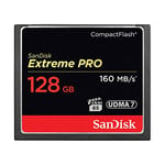 Sandisk 128GB Extreme Pro CF 160MB/s 128Go CompactFlash mémoire Flash - mémoires Flash (128 Go, CompactFlash, 160 Mo/s)