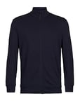 Icebreaker Men's Central II Long Sleeve Zip up Sweatshirt - Long Sleeve Top - Merino Wool Mid Layer - Midnight Navy, S