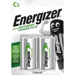 Energizer Recharge Power Plus Batteri genopladelig, C, 1,5 V, pakke med 2 C