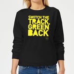 Danger Mouse Switch The Track Green Back Women's Sweatshirt - Black - 5XL