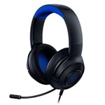 Razer Kraken X pour Console - Casque Gaming Filaire pour Console (Microphone Cardioïde Flexible, Haut-parleurs de 40mm, Cable de 3.5mm, Conception Ultralégère de 250g) Noir-Bleu