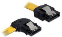 Delock Cable SATA - Câble SATA - Serial ATA 150/300 - SATA (F) pour SATA (F) - 50 cm - verrouillé, connecteur à angle gauche, connecteur droite - jaune