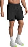 2XU Men's Aero Mesh 2-In-1 5 Inch Shorts Black/silver Reflective, M