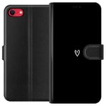Apple iPhone 16e Plånboksfodral Svart Hjärta