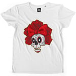 Teetown - T Shirt Homme - Minnie Dia De Los Muertos - Mexique Squelette Fête Rose Maquillage Culture Célébration - 100% Coton Bio