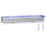 Uniprodo Overspenningsdusj - 60 cm LED-belysning Blå/hvit {{Lip_lenght}} mm vannuttak