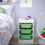 IKEA IKEA TROFAST förvaringskombination med backar, vit/ljusgrön, 34x44x56 cm 34x44x56 cm