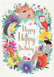 Roger la Borde Kort med kuvert - Happy, Happy Birthday (Fraktfritt)