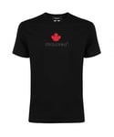 Dsquared2 Mens Maple Leaf Chest Logo Black T-Shirt Cotton - Size X-Large