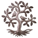 Leafy Tree with 2 Birds Recycled Steel