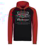 Budweiser White Logo Baseball Hoodie, Hoodie