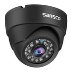 SANSCO 2MP HD CCTV Security Dome Camera | AHD 1920x1080p Pixels IP66 Weatherproof and Vandalproof, Add-on Wired Cam for DVR Video Surveillance System (Non-WiFi)