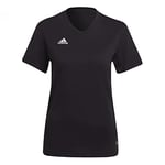 adidas Womens T-Shirt (Short Sleeve) Entrada 22 T-Shirt, Black, HC0438, Size ST2