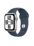 Apple Watch Se (Gps, 2023) 40Mm Silver Aluminium Case With Storm Blue Sport Band