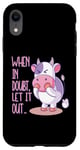 Coque pour iPhone XR When In Doubt Let It Out Funny Farting Cute Cow Pet