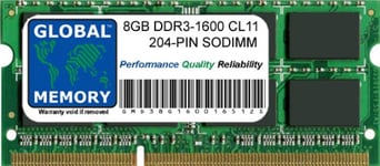 8GB DDR3 1600MHz PC3-12800 204-PIN SODIMM MEMORY RAM FOR MACBOOK PRO (MID 2012)
