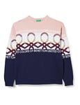 United Colors of Benetton Girl's Jersey G/C M/L 1194Q101X Long Sleeve Crew-Neck Sweater, 911 Multicolor Fantasy, S