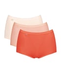 Sloggi Womens Basic+ Maxi C3P - Pink Cotton - Size Large
