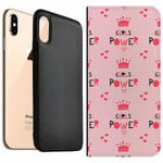Apple Iphone Xs Max Magnetic Wallet Case Girls Power
