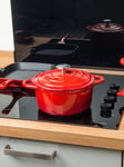 Red 2.7L Round Cast Iron Casserole Oven Roasting Dish - 6 Colours - Induction & Gas Safe Dutch - with Lid