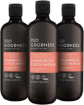 Baylis & Harding Goodness Men'S Sandalwood & Vanilla Natural Shower Gel, 500 Ml