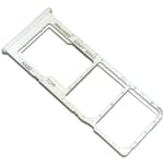 Tiroir Carte Dual SIM et Support micro-SD pour Samsung Galaxy A12, Piece de Remplacement Original, Blanc
