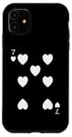 iPhone 11 Seven (7) of Hearts Poker Card Playing Card Blackjack Card Case