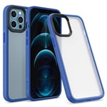 CYRILL by Spigen Color Brick Designed for iPhone 12 Pro Max Case (2020), Translucent Matte Hard Back with Shockproof TPU Bumper Cover for iPhone 12 Pro Max - Linen Blue
