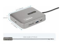 Startech.Com Universal Usb C Multiport Adapter - Apple M1/M2 Dual Display Compatible - Displaylink Cert Dual 4K 60Hz Hdmi 2.0B - 1Xa/1Xc Usb 3.2 10Gbps Hub | 100W Pd Charging - Type-C Mini Docking Station - Power Adapter/Bus Powered - Win/Chrome/Mac