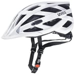 uvex i-vo cc - Lightweight All-Round Bike Helmet for Men & Women - Individual Fit - Upgradeable with an LED Light - White Matt - 56-60 cm