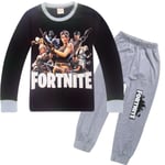 Fortnite Kids Boys Gamer T-shirt Xbox Pants Sets Black 130 Cm